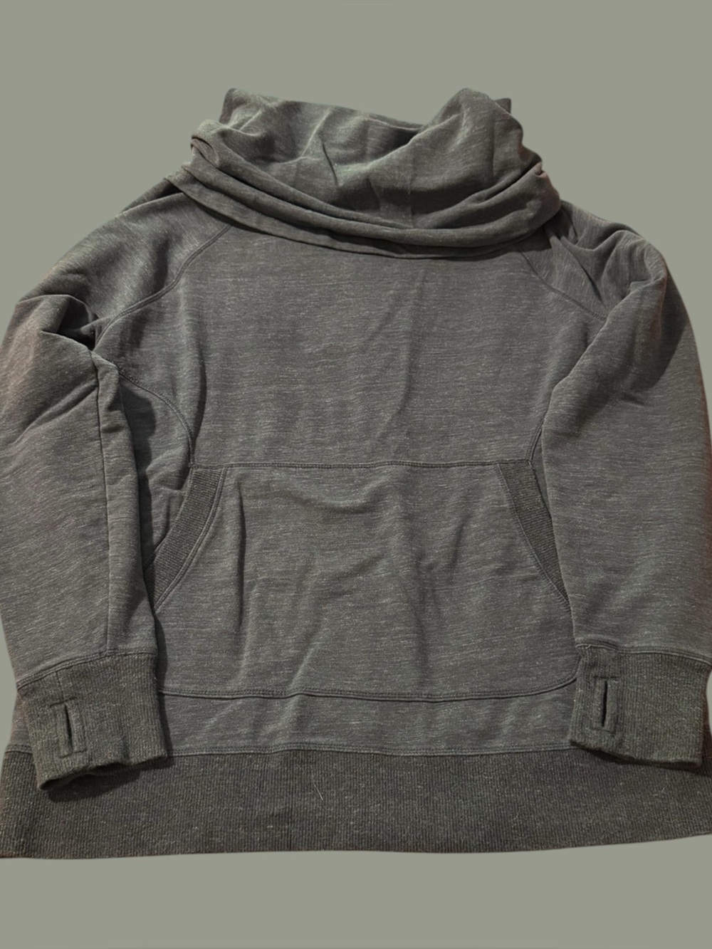 L.L. Bean | Heathered Navy Cowl Neck Sweatshirt
